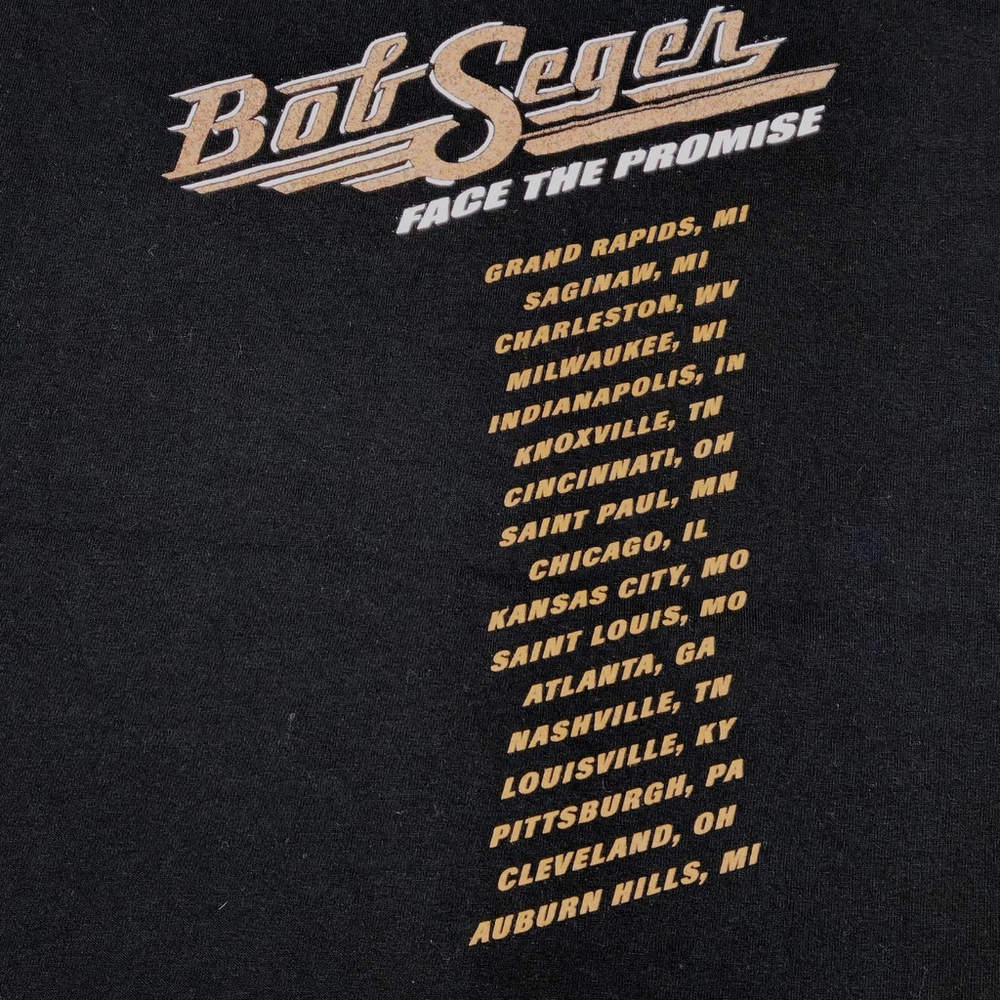 Bob Seger Face The Promise Concert Tour T-SHIRT Sz L Motorcycle Biker Riding - Picture 4 of 9
